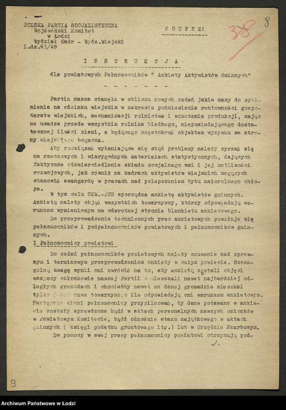 Obraz 9 z jednostki "Instrukcje, [okólniki] Oddziału"