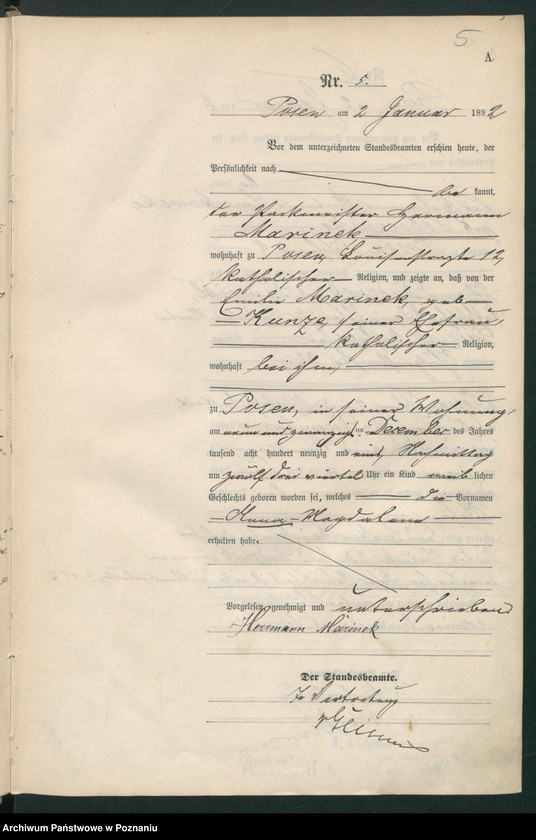 Obraz 8 z jednostki "Księga urodzeń t. I, II"