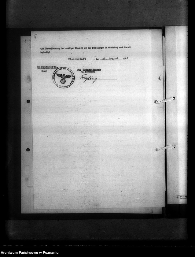 Obraz 9 z jednostki "Kreis Kosten (Kościan). Wykaz miejscowych Niemców, którzy zginęli w 1939 roku"
