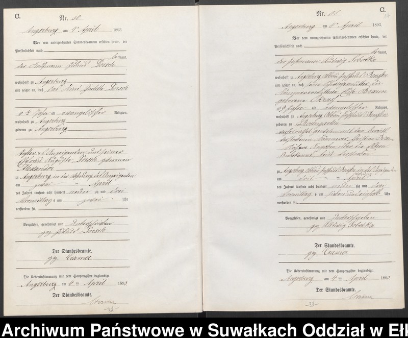 image.from.unit.number "Sterbe-Neben-Register des Preussischen Standes-Amtes Angerburg Kreis Angerburg"