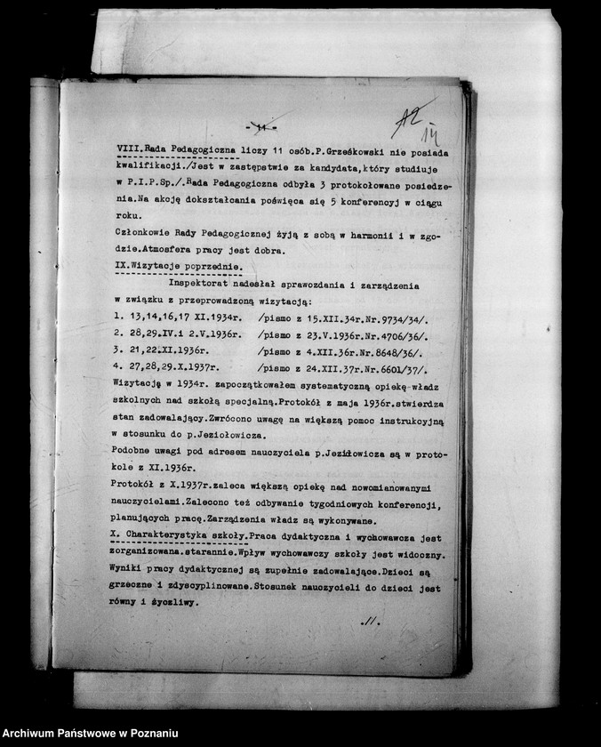 Obraz 18 z jednostki "[Sprawozdania z wizytacji szkół specjalnych, kursów wakacyjnych WKN i tym podobne]"