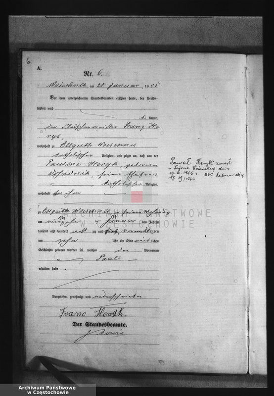 image.from.unit.number "[Pierwopis aktów urodzeń z 1885 roku]."