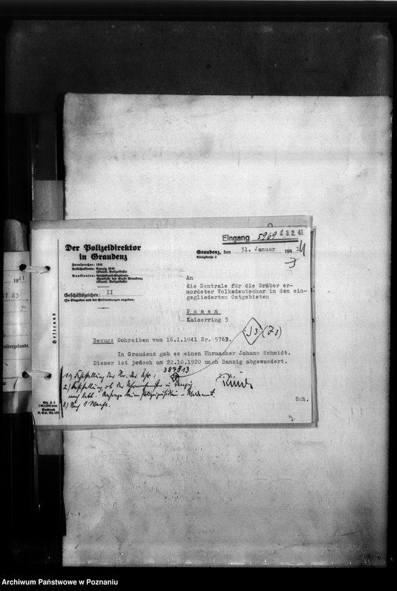 Obraz 9 z jednostki "Uhr mit der Gravierung Johann Schmidt - Graudenz (Grudziądz)"