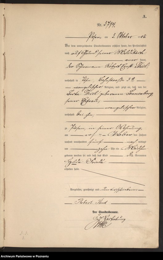 Obraz 15 z jednostki "Księga miejscowa urodzeń tom VIII"