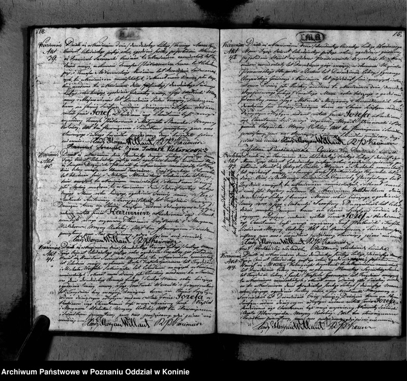 Obraz 10 z jednostki "Akta urodzeń, małżeństw i zejścia"