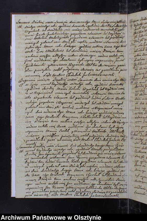 image.from.unit.number "Akta Urodzonych Zaslubionych Zmarłych w parafii Sarnowskiey w roku 1834"