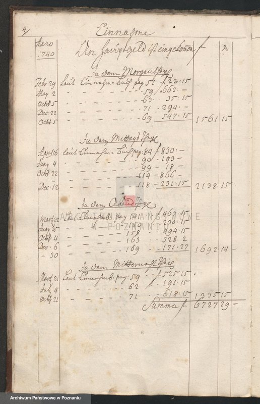 Obraz 6 z jednostki "Rechnung der Stadt Lissa; język niemiecki"