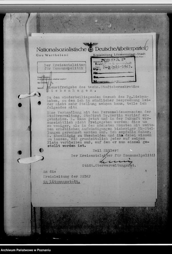 Obraz 11 z jednostki "Leibentragen, Fritz - Stadtobersekretär"