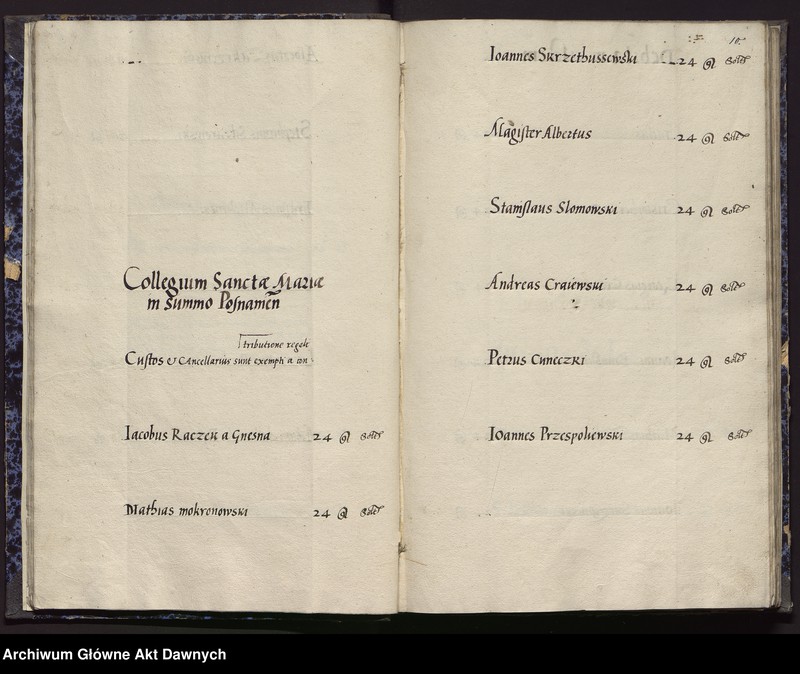 image.from.unit.number "Regestrum contributionis duplae in totum clerum decretae pro ser[enissi]mo Sig. Augusto rege Poloniae A.D. 1561 in synodo provinciali Varsoviensi --"