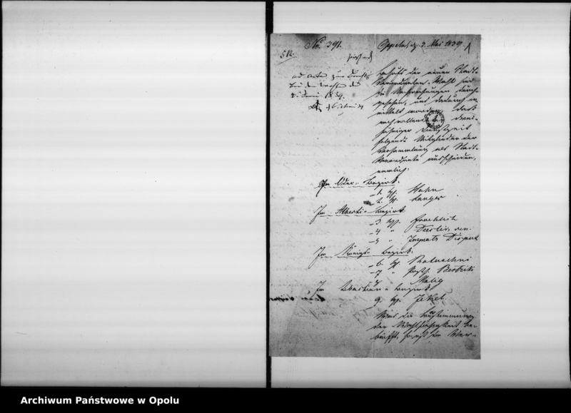 image.from.unit.number "Acta des Magistrats zu Oppeln betreffend die Stadtverordneten-Wahl bei der Stadt Oppeln pro 1839/40"