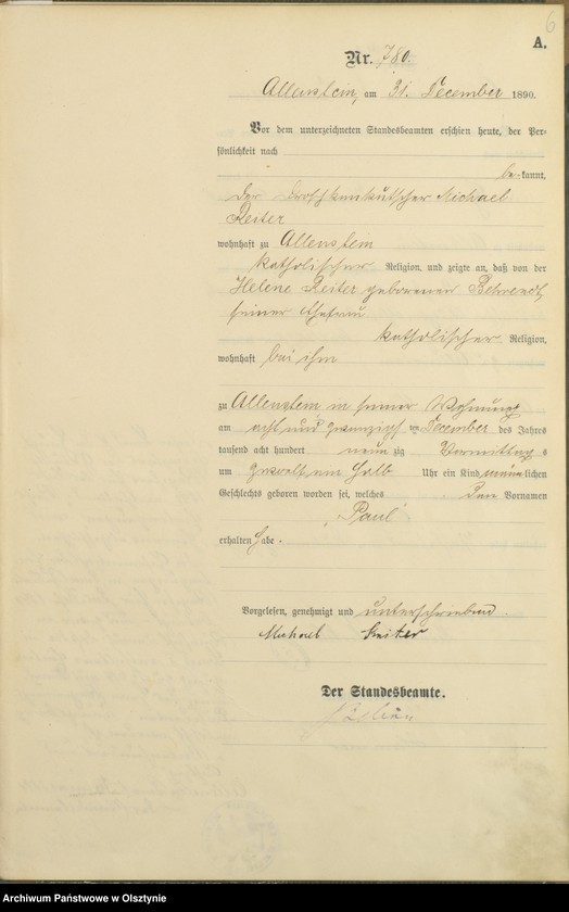 image.from.unit.number "Geburts-Haupt-Register Tom IV,Nr 776 - 781"