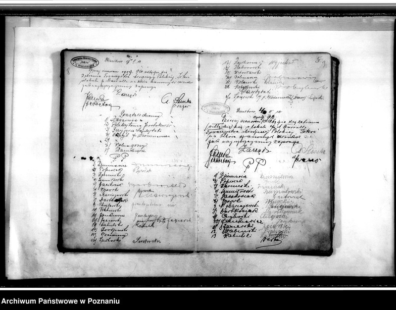 Obraz 8 z jednostki "Książka-rejestr zebrań i obecnych na nich członków Towarzystwa"