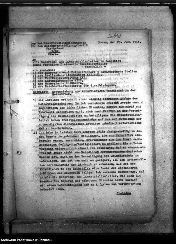 Obraz 7 z jednostki "Verwaltungsangelegenheiten der Abteilung VII A."