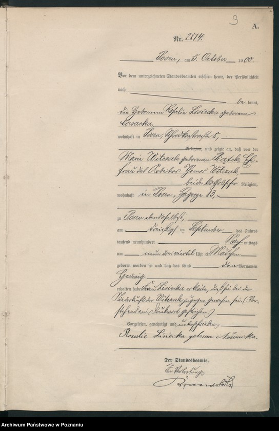 Obraz 6 z jednostki "Księga miejscowa urodzeń"