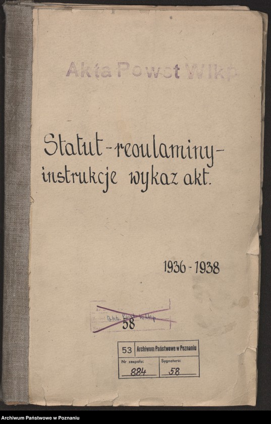 Obraz 2 z jednostki "Statut - regulaminy - instrukcje, wykaz akt."