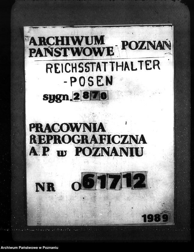 Obraz 1 z jednostki "Vereinfachung der Reichsbauverwaltung. Bewerbungen von Grundstücken"