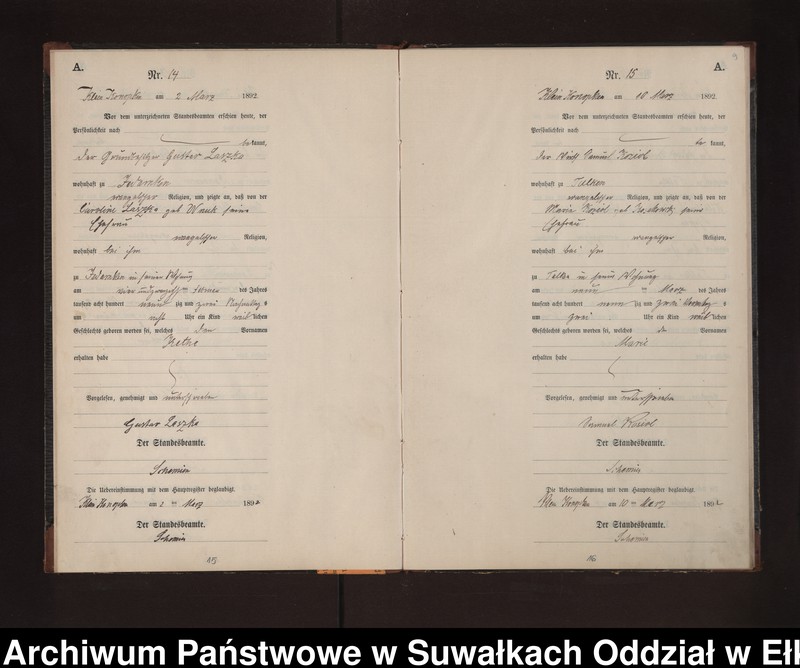 image.from.unit.number "Geburts-Neben-Register des Preussischen Standes-Amtes Gr. Konopken Kreis Loetzen"