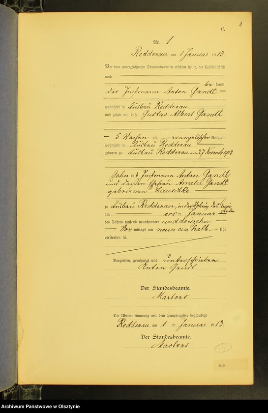 image.from.unit.number "Sterbe-Neben-Register Nr 1 - 297[ Księga zgonów - wtóropis ]"