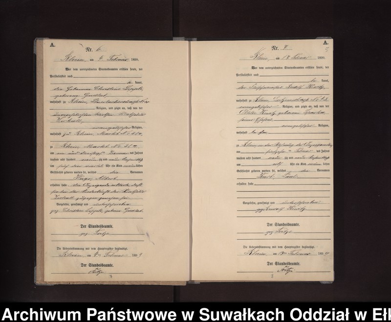 image.from.unit.number "Geburts-Neben-Register des Preussischen Standes-Amtes Rhein Kreis Loetzen"