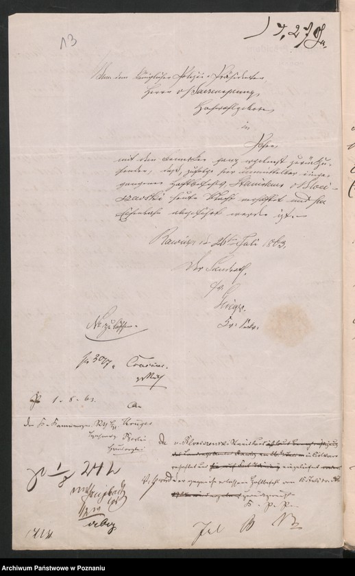 Obraz 17 z jednostki "A. betr. die Familie von Blociszewski /Stanislaus, Anton, Josef, Wladislaus/"