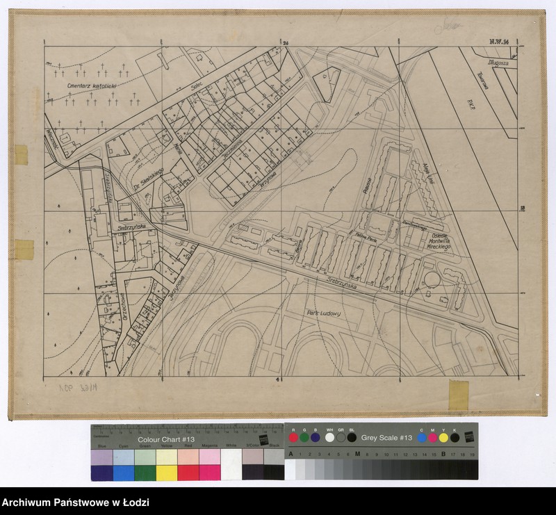 Obraz 1 z jednostki "Mapa sytuacyjno-wysokościowa Łodzi sekcja NW14 - ul.: Solec, Skalskiego, Jęczmienna, Jarzynowa, Wieczność, Srebrzyńska, Orzcheowa, Barona, Perla, Daniłowskiego, Praussa, al. Unii"