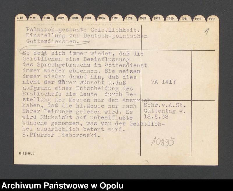 Obraz 3 z jednostki "Polnisch gesinnte Geistlichkeit. Einstellung zur Deutsch-polnischen Gottesdiensten"