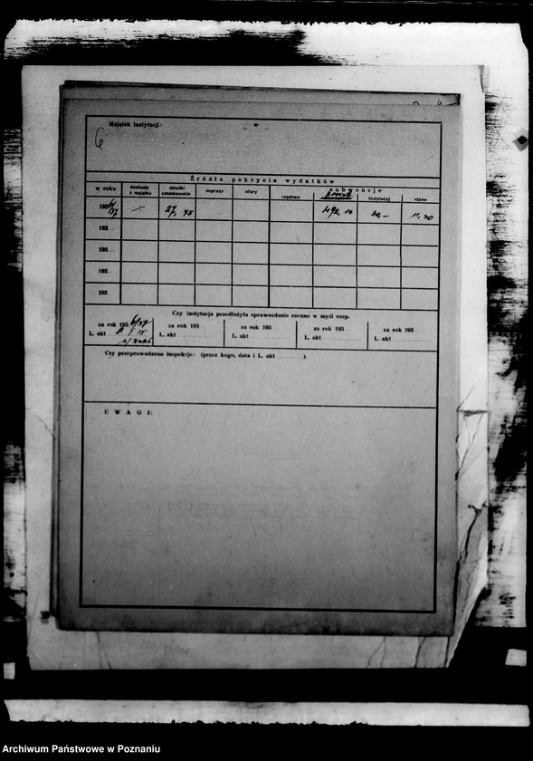 Obraz 10 z jednostki "/Kartoteka zakładów opiekuńczych/"