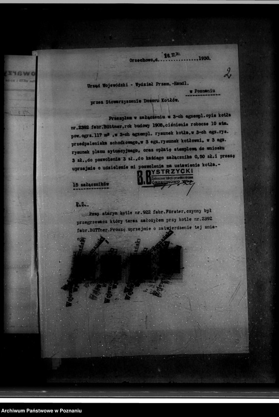 Obraz 6 z jednostki "Zjednoczone Fabryki Przeróbki Drzewa Bystrzyckiego w Orzechowie powiat wrzesiński nr woj. 1868"