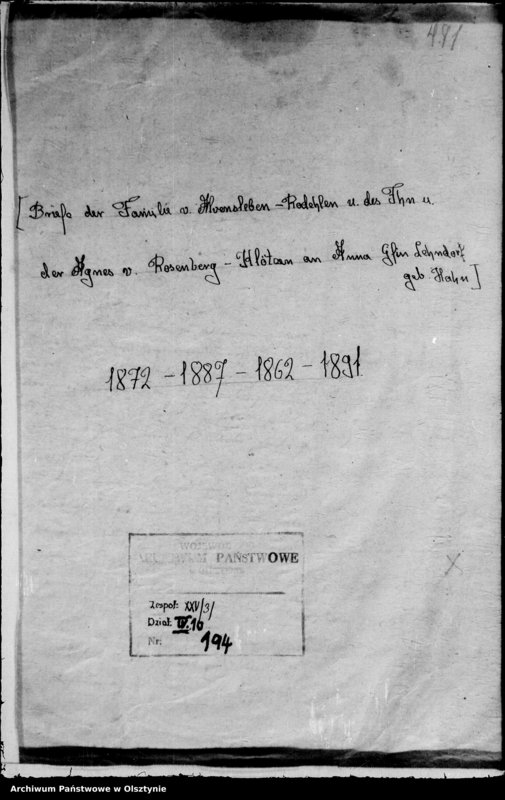 image.from.unit.number "/Frh. u. Freifrau Agnes u. Tante ottilie v. Rosenberg- Klötzen, Frh. v. Alvensleben- Rodehlen u. Adela v. Alvensleben geb. Gfin Schwerin an Anna Gfin Lehndorff geb. Gfin Hahn/"