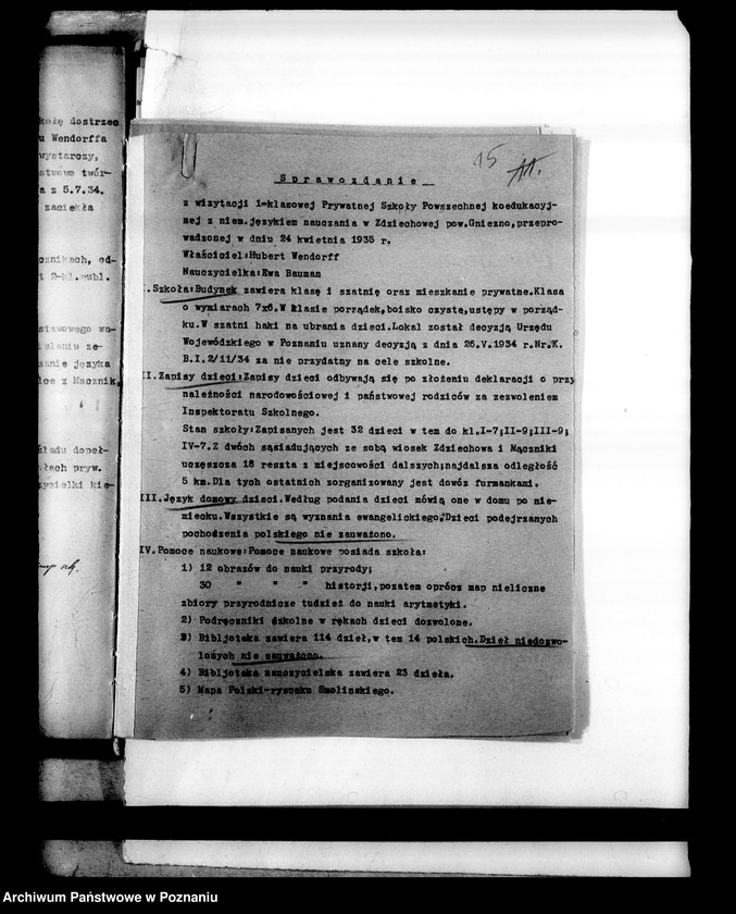 Obraz 19 z jednostki "Prywatna Szkoła Powszechna z niemieckim językiem nauczania Zdziechowa, powiat Gniezno"