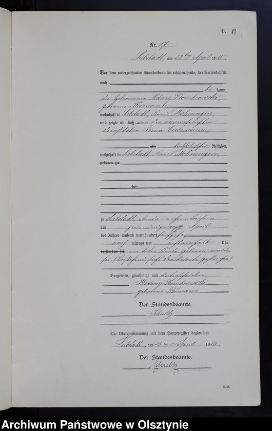 image.from.unit.number "Sterbe-Neben-Register Nr 1 - 47"