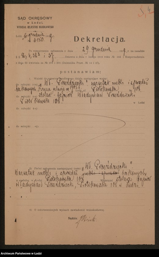 Obraz 6 z jednostki "Władysław Przeździecki- warsztat i sprzedaż mebli"