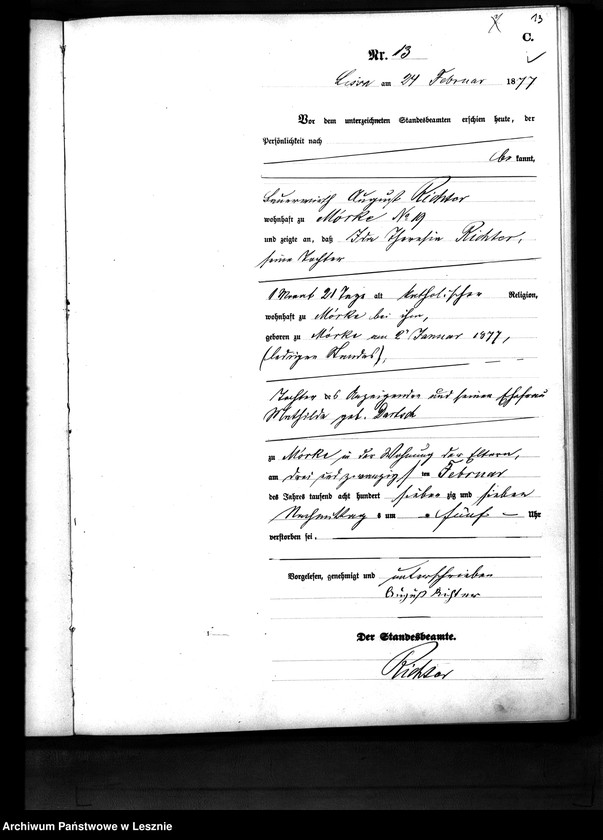 Obraz 16 z jednostki "[Księga zgonów - wieś]"