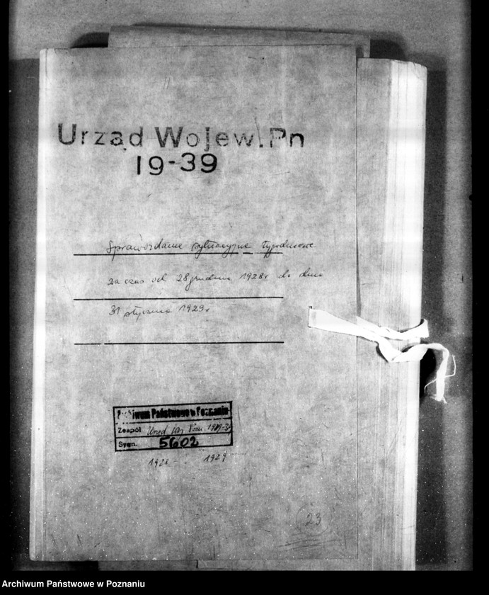 Obraz 4 z jednostki "Sprawozdania sytuacyjne tygodniowe za czas od 28 grudnia 1928 r. do dnia 31 stycznia 1929 r. /nr 1-5/"