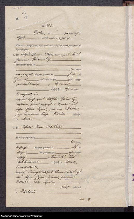 image.from.unit.number "Heirats-Haupt-Register Breslau IV 1912 Band 2"