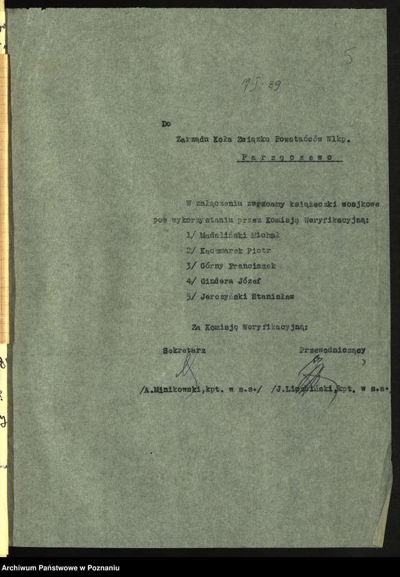 Obraz 9 z jednostki "Parzęczewo, powiat Kościan - akta koła."