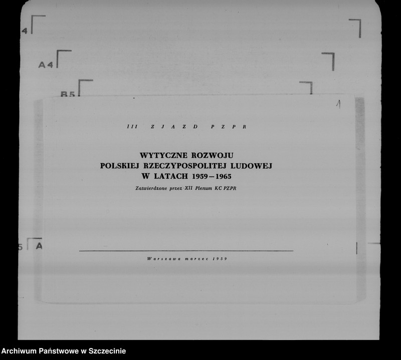 image.from.unit.number "Uchwały III Zjazdu Polskiej Zjednoczonej Partii Robotniczej, wytyczne polityki partii, poprawki do statutu"