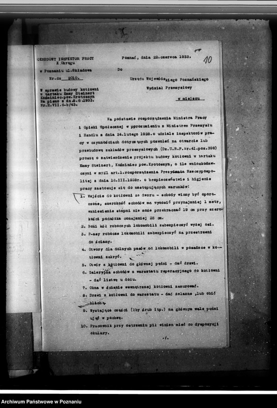 image.from.unit.number "Zatwierdzenie budowy tartaku Emmy Steinert w Koźminie pow. krotoszyński"