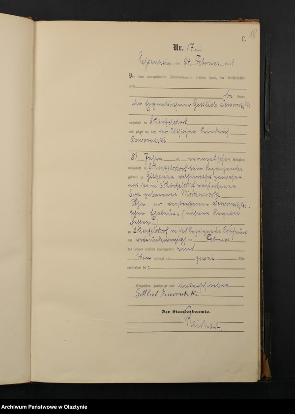 image.from.unit.number "Sterbe-Haupt-Register Nr 1 - 99"