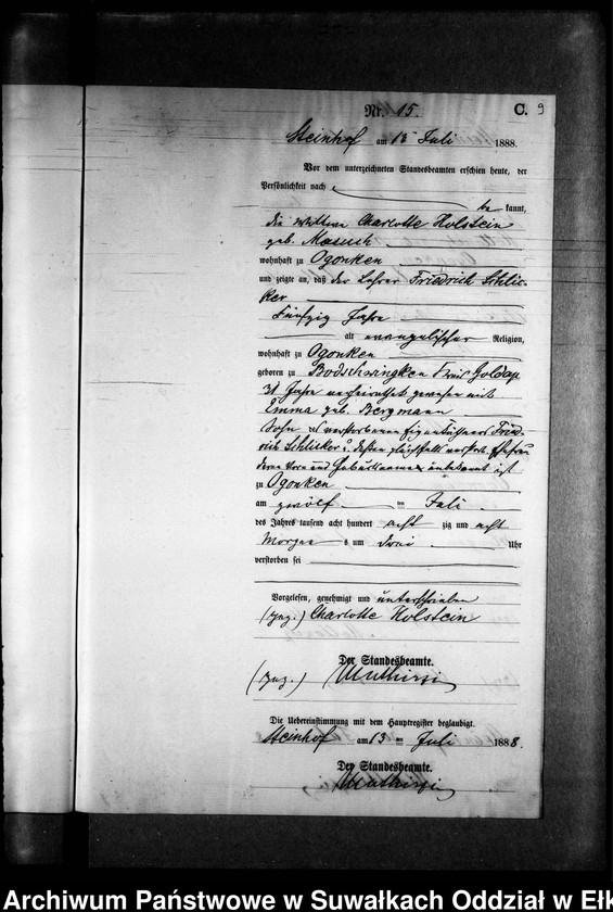 image.from.unit.number "Sterbe-Neben-Register des Preussischen Standes-Amtes Gr. Strengeln Kreis Angerburg"