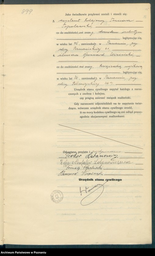 Obraz 17 z jednostki "Księga miejscowa małżeństw tom IV [Rejestr główny małżeństw]"