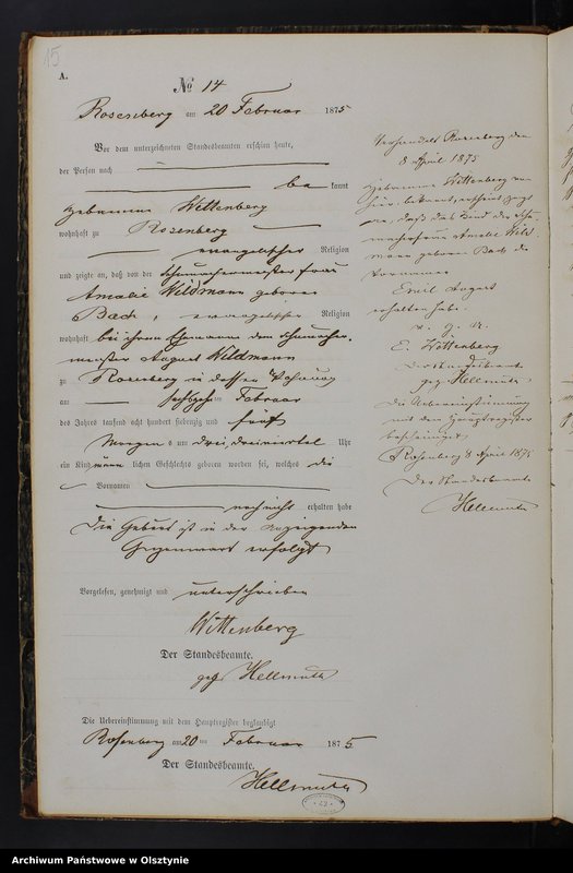 Obraz 17 z jednostki "Geburts-Neben-Register Nr 1 - 121"