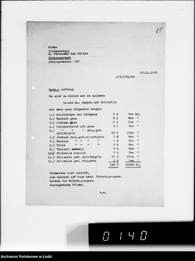 Obraz 19 z jednostki "Lumpen gegen Zellwolle [dostawa z Getta]"