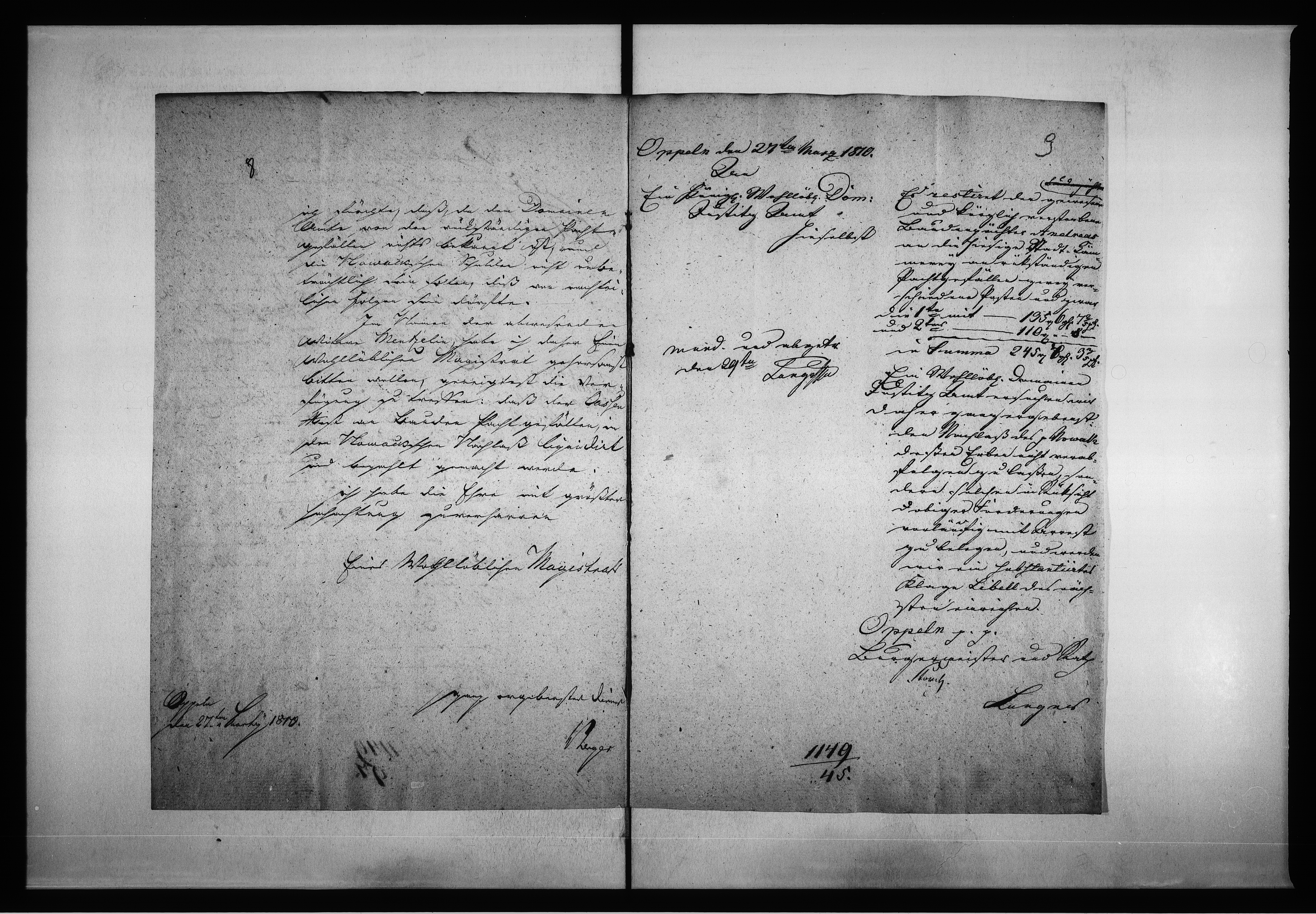 Obraz 12 z jednostki "Manual Akten des Magistrats zu Oppeln wegen der Forderung von Baudenpachtgefälle an die Andreas Nowackschen Erben auf dem hiesigen Schloss Grunde wohnhaft"