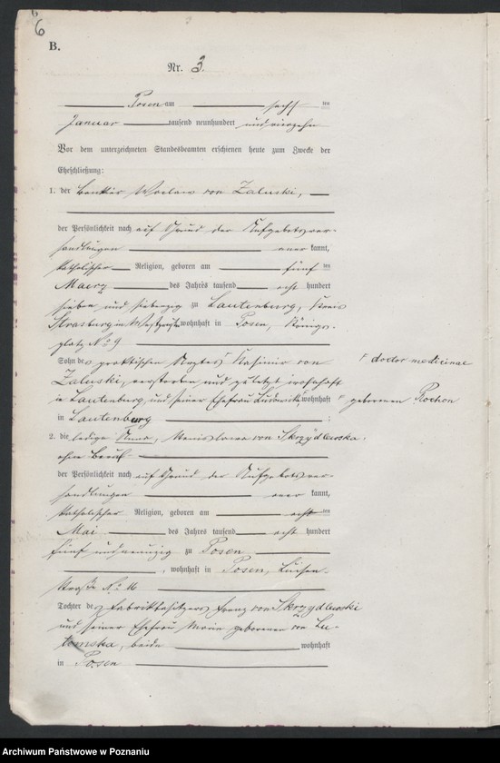 Obraz 7 z jednostki "Księga miejscowa małżeństw tom I [Rejestr główny małżeństw]"