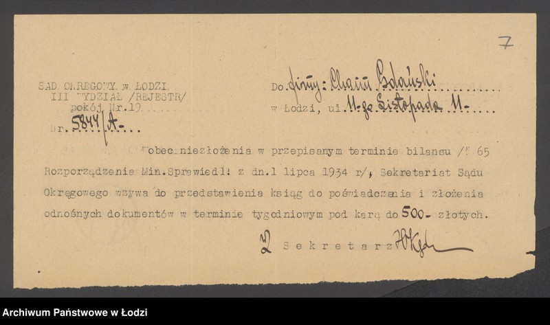 Obraz 9 z jednostki "Chaim Gdański – sprzedaż towarów bawełnianych i dodatków krawieckich"