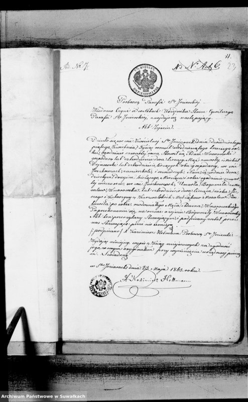 image.from.unit.number "Annexa zawartych małżeństw Parafii Rzymsko- Katolickiej Metele z r. 1863"