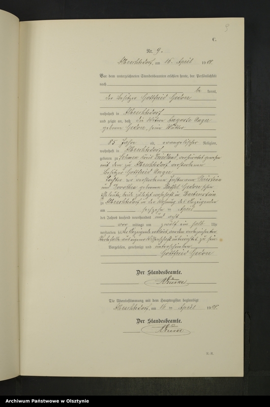 image.from.unit.number "Sterbe-Neben-Register Nr 1 - 22"