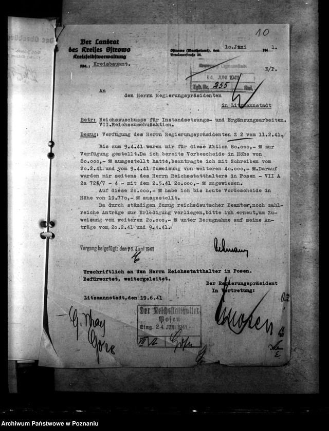 Obraz 14 z jednostki "Reichszuschüsse für Instandsetzungs - und Wohnräumen in den Grenzgebieten"