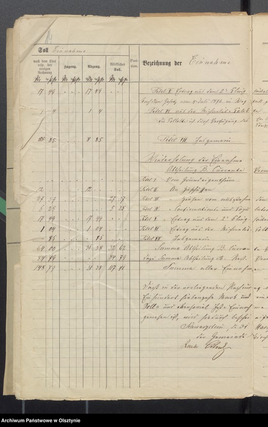 image.from.unit.number "Rechnung der Kirchspiels Schul-Kasse zu Schwarzstein"